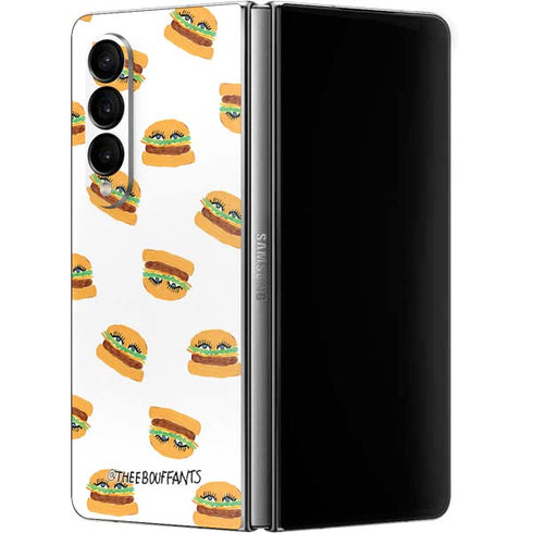 Bouffants and Broken Hearts Cute Burgers Galaxy Z Fold4 5G Skin
